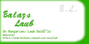 balazs laub business card